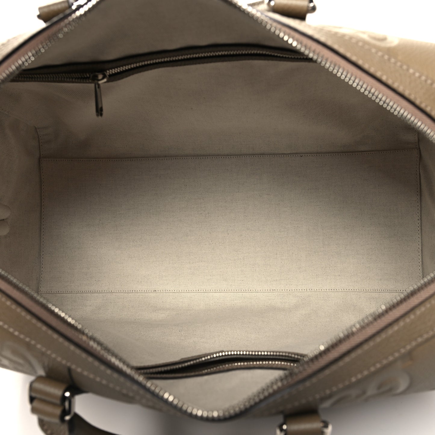 Piuma Calfskin Jumbo GG Embossed Large Duffle Bag Good Taupe