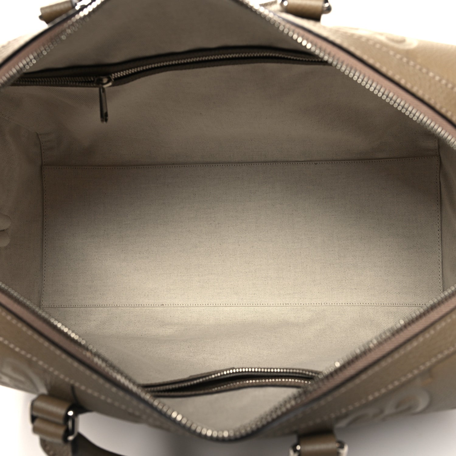 Gucci Piuma Calfskin Jumbo GG Embossed Large Duffle Bag Good Taupe 5 of 12