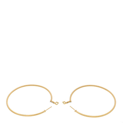 David Yurman 18K Yellow Gold Large Cable Classics Hoop Earrings 3 of 4