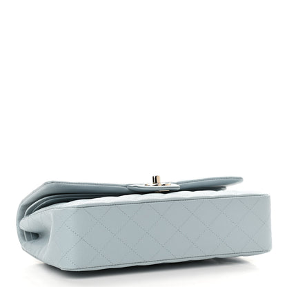 Chanel Caviar Quilted Medium Double Flap Light Blue 4 of 11