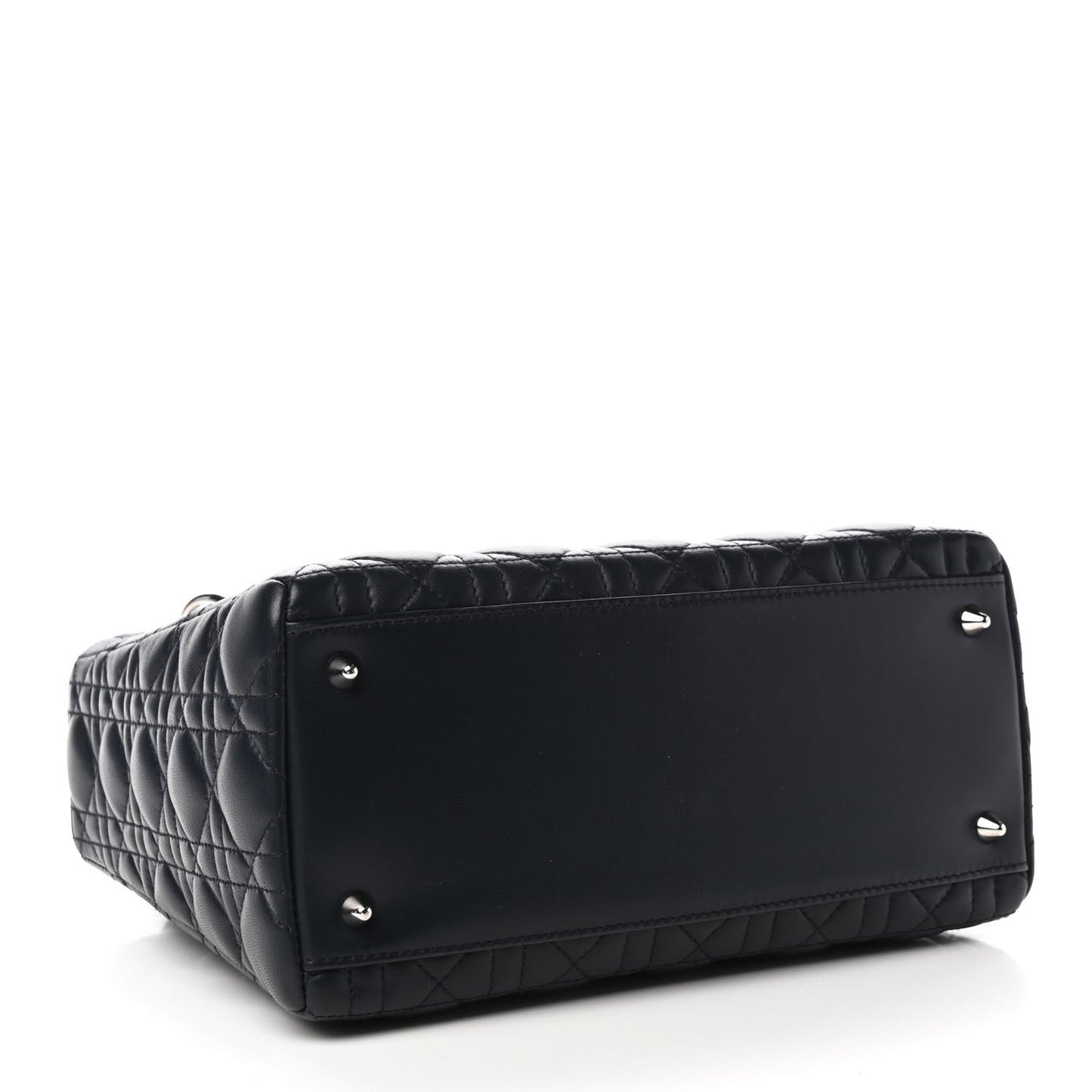 Lambskin Cannage Medium Lady Dior Navy Blue