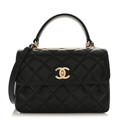 Chanel Lambskin Quilted Small Trendy CC Dual Handle Flap Bag Black 1 of 13