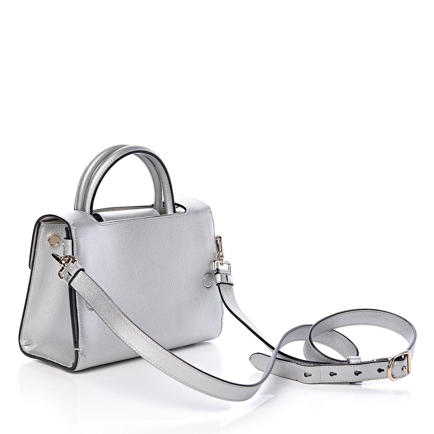 Christian Dior Metallic Grained Calfskin Mini Diorever Flap Silver 3 of 16