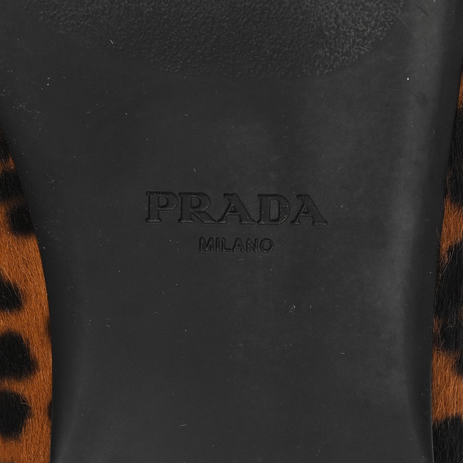 Prada Calf Hair Leopard Print Triangle Ballerina Flats 39.5 Miele Moro 8 of 9