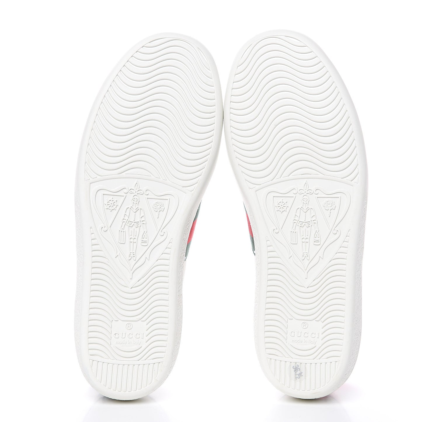 Calfskin Ayers Bee Embroidered Womens Ace Sneakers 36.5 White Green