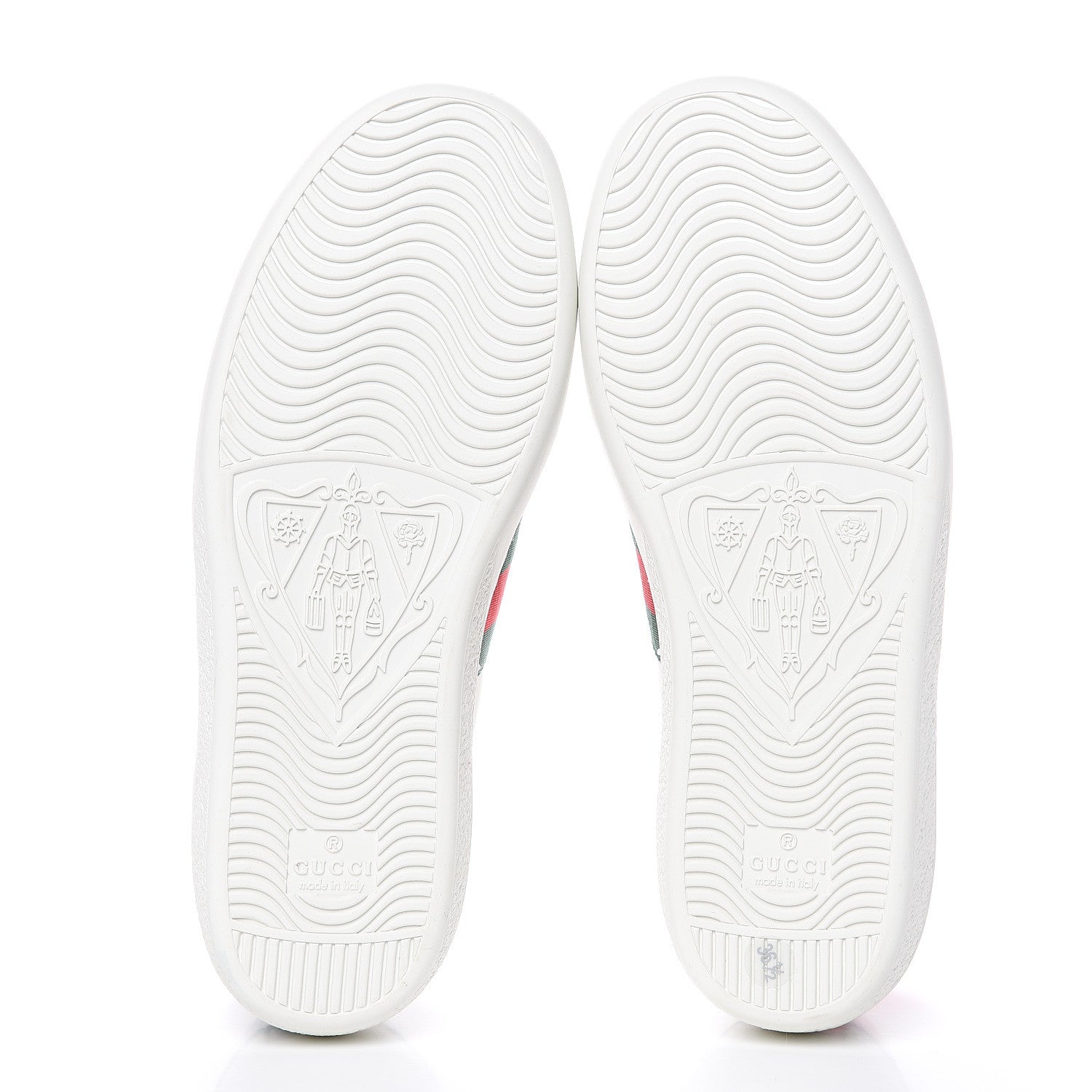 Gucci Calfskin Ayers Bee Embroidered Womens Ace Sneakers 36.5 White Green 5 of 10