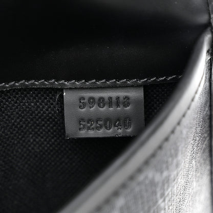Gucci GG Supreme Monogram Web Slim Belt Bag Black Grey 7 of 10