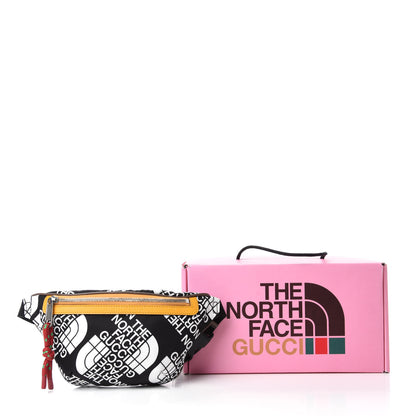 Gucci X THE NORTH FACE Econyl Nylon Belt Bag Black Ivory Crop 12 of 12