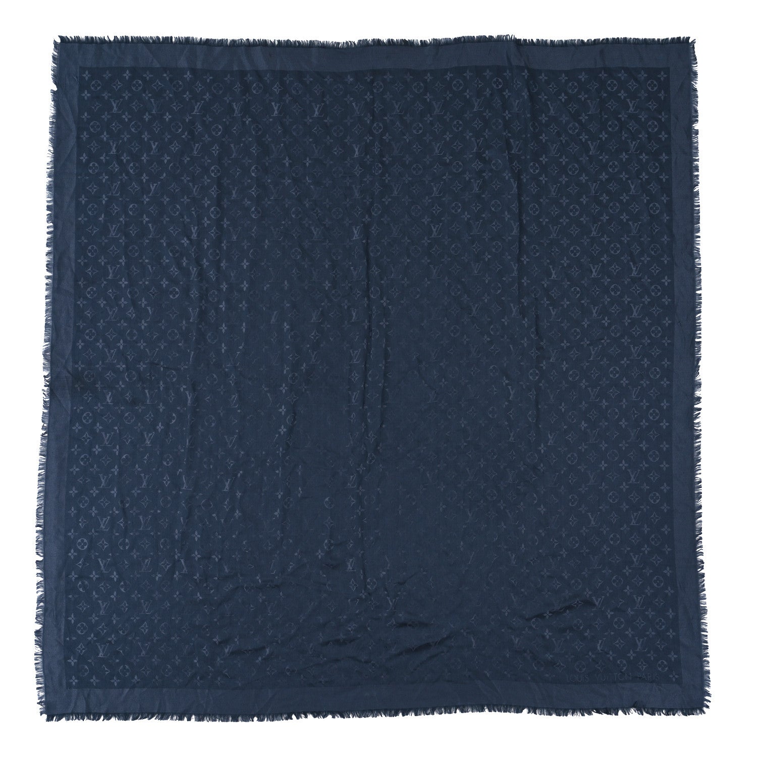 Louis Vuitton Monogram Silk Wool Shine Shawl 1 of 3