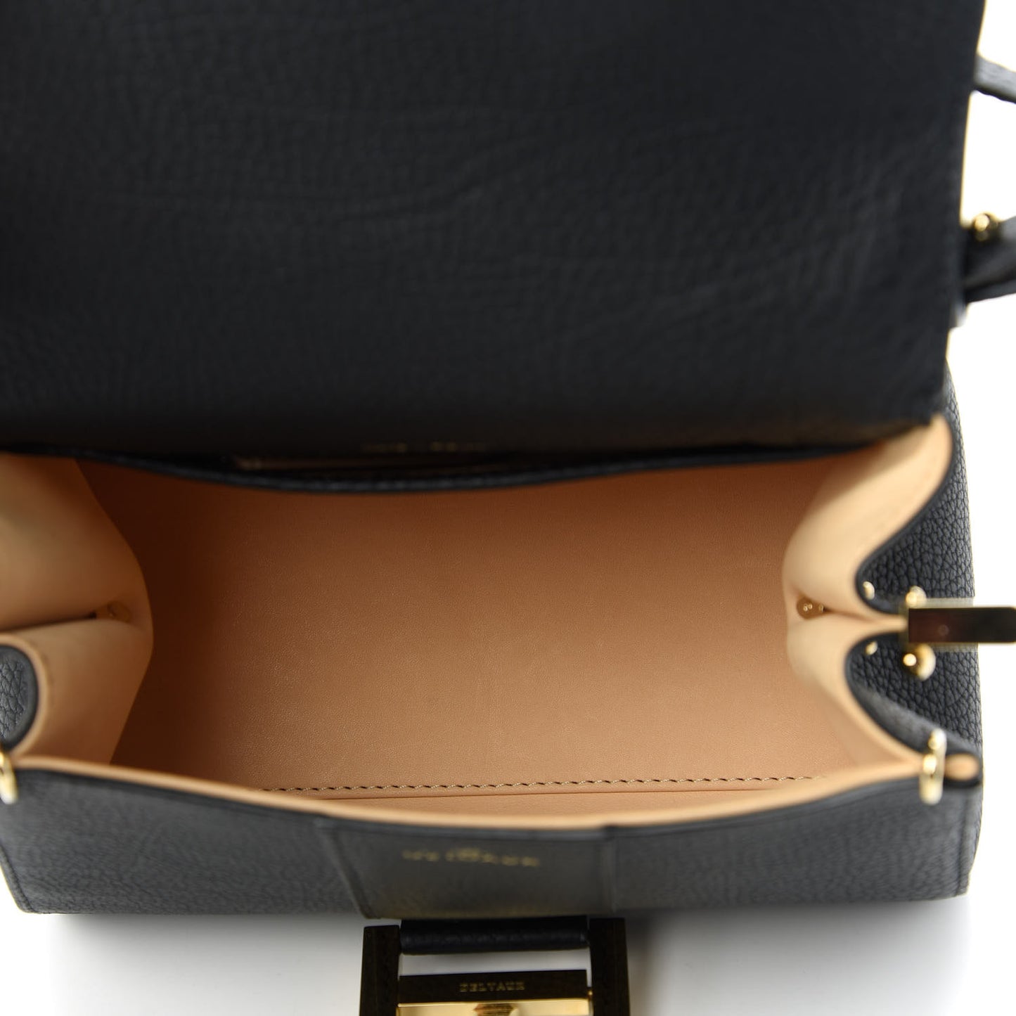 Grained Calfskin Mini Brillant Satchel Black