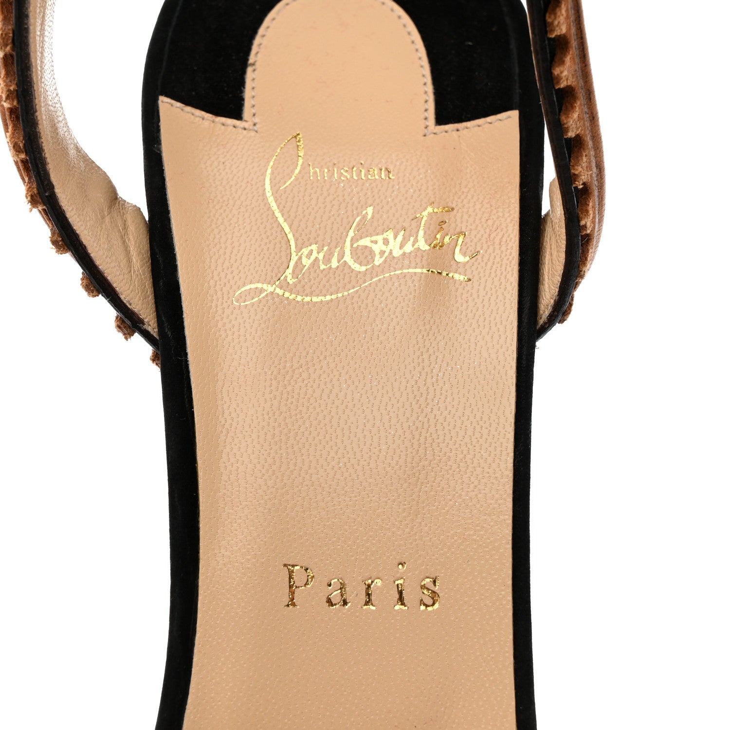 Christian Louboutin Suede Calfskin Trepi 140 Platform Sandals 40 Black 6 of 7