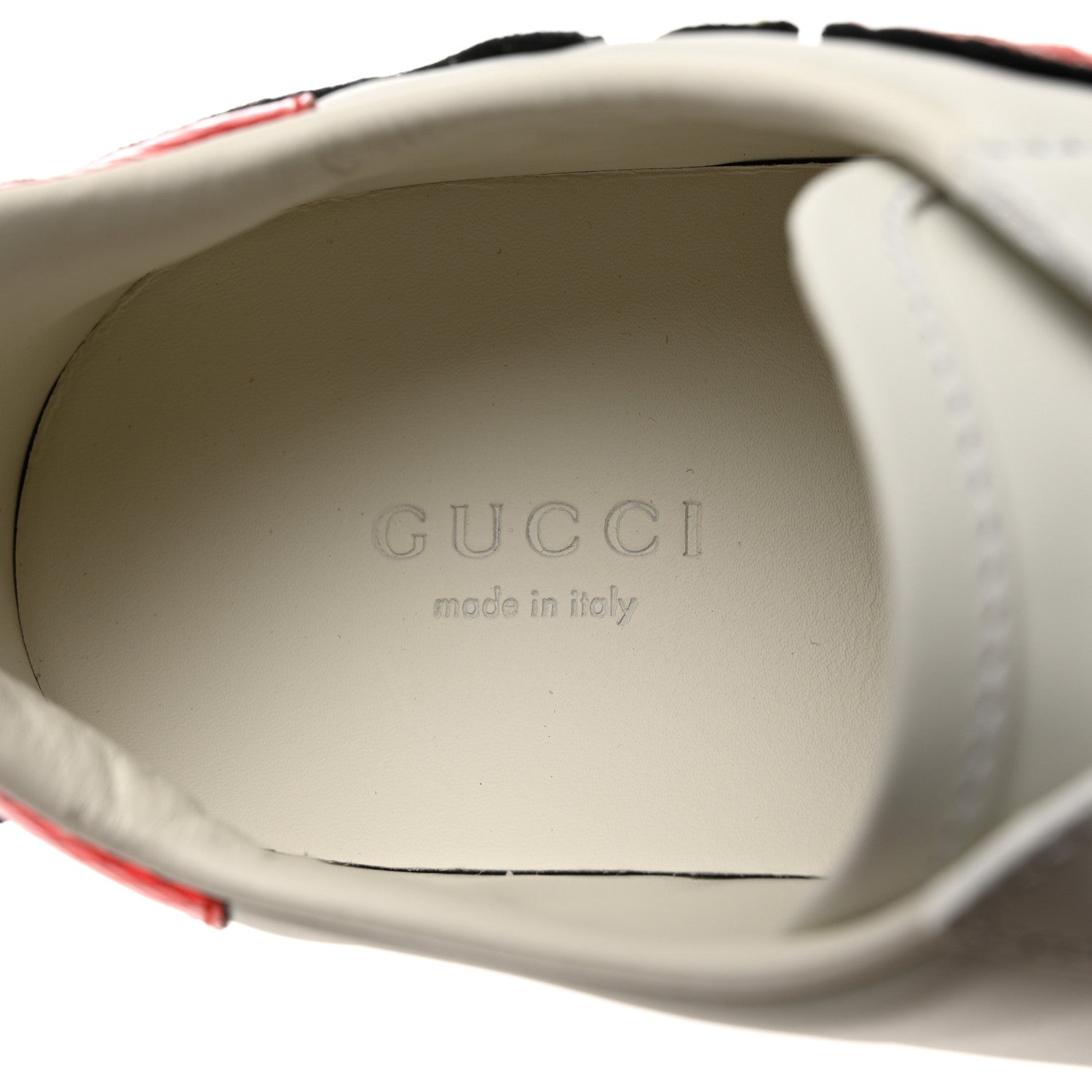 Gucci Calfskin Web Floral Embroidered Womens Ace Sneakers 36.5 White 7 of 9