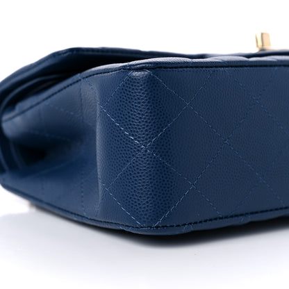 Chanel Caviar Quilted Small Double Flap Navy 8 of 12