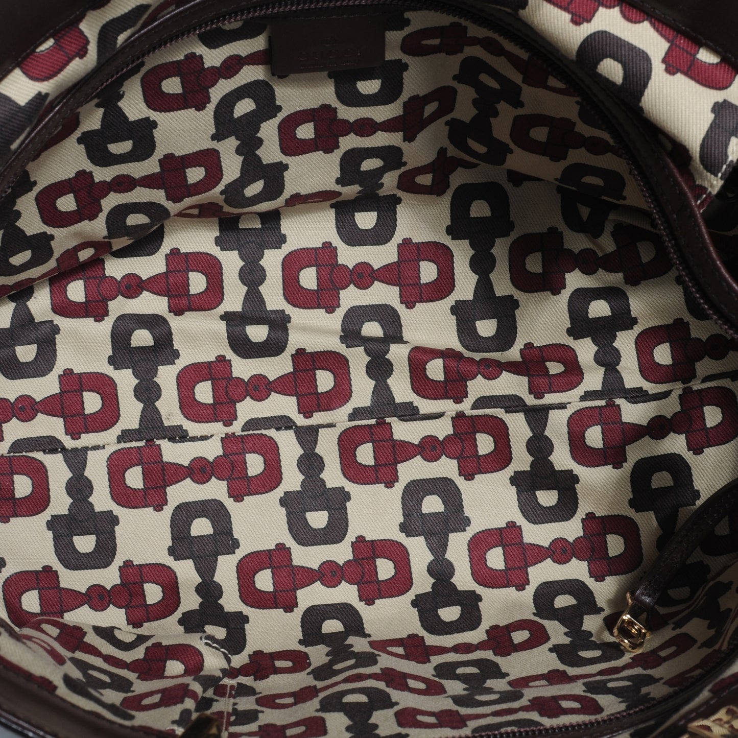 Guccissima Large Punch Tote Chocolate Brown