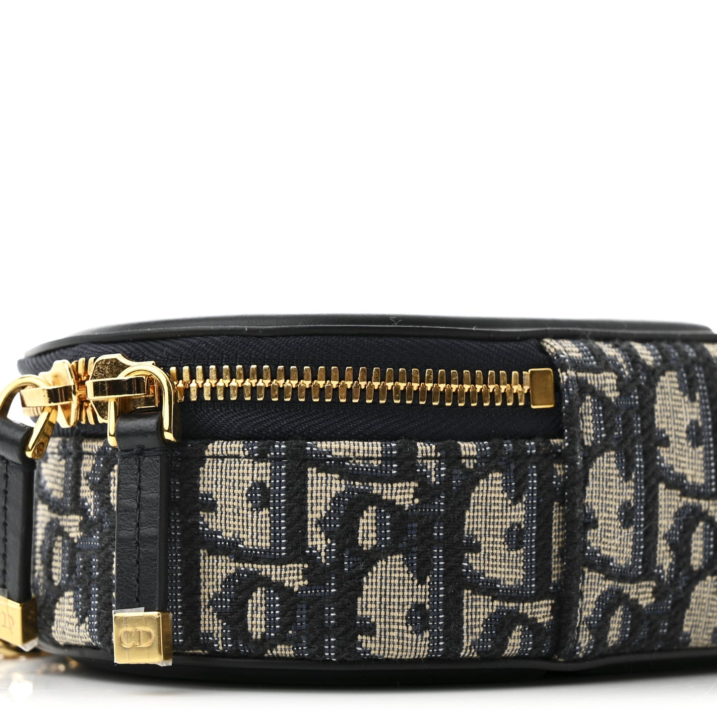 Oblique CD Signature Oval Crossbody Camera Bag Blue Multicolor
