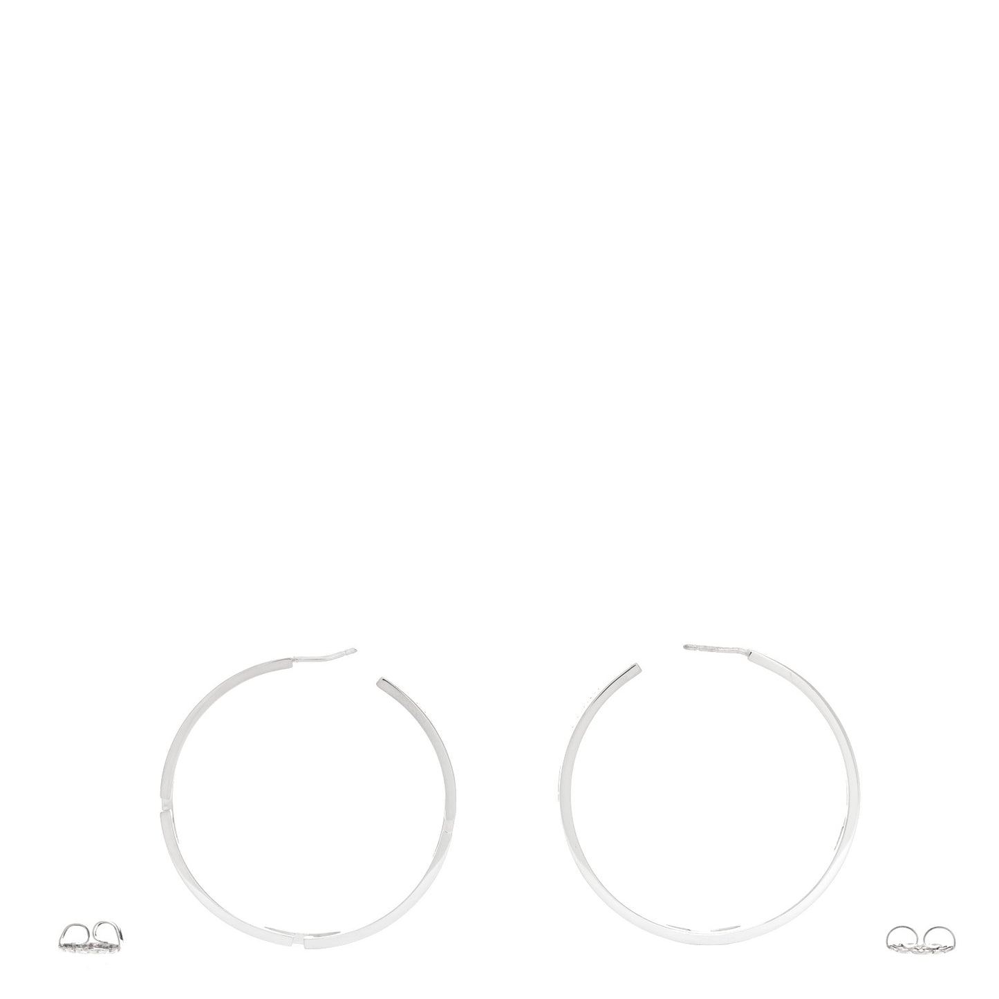 Sterling Silver G Cut Out Hoop Earrings