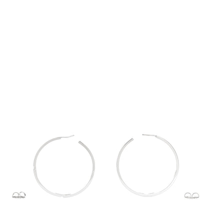 Gucci Sterling Silver G Cut Out Hoop Earrings 3 of 5