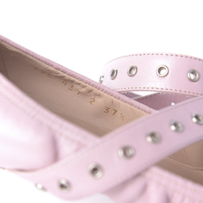 Valentino Garavani Nappa Love Latch Cross Strap 45mm Pumps 37.5 Cipria 10 of 12