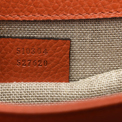 Gucci Dollar Calfskin Small Interlocking G Shoulder Bag Sun Orange 9 of 10