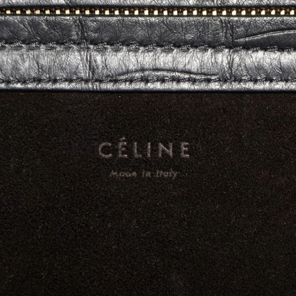 Celine Crocodile Embossed Large Phantom Luggage Black 6 of 8