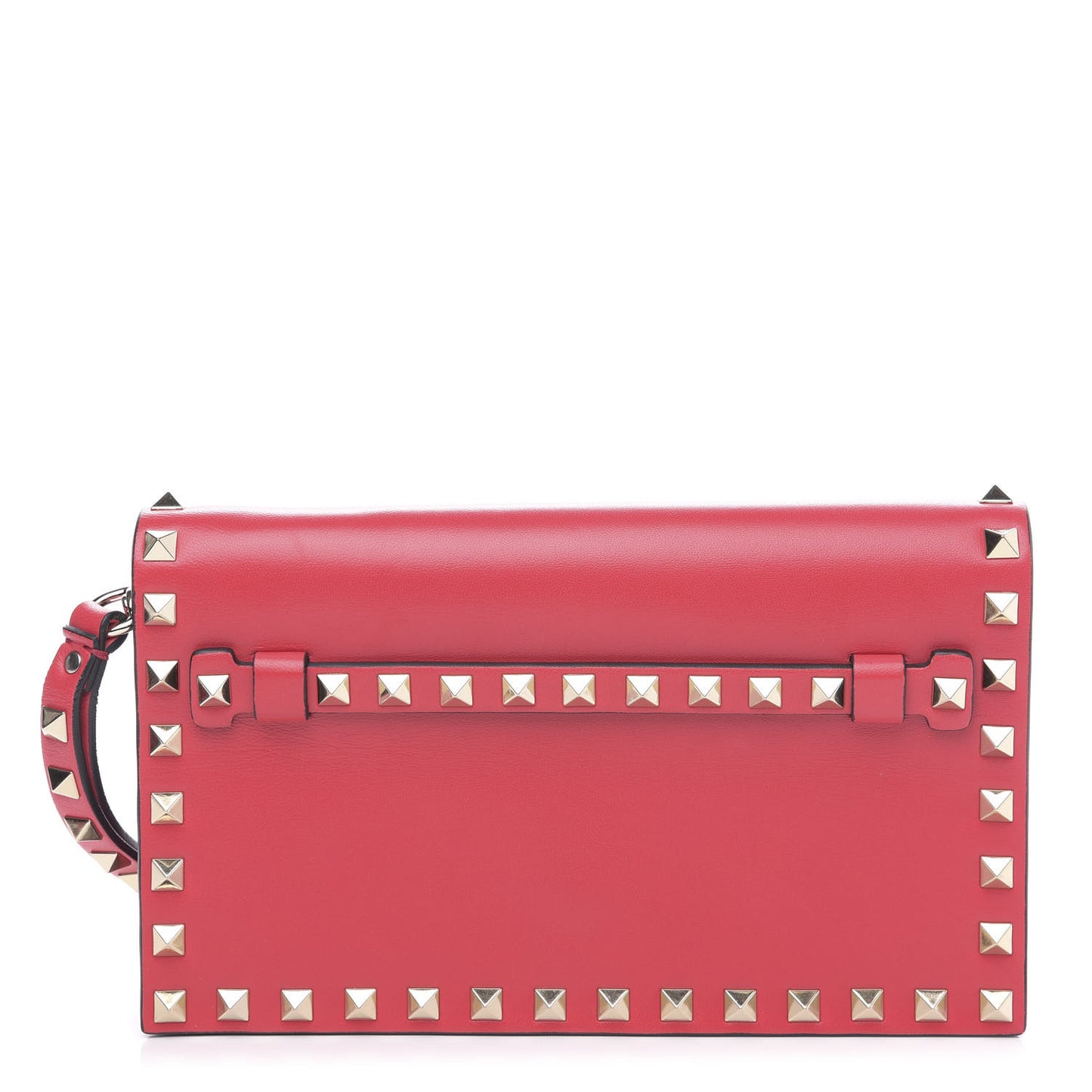 Nappa Small Rockstud Wristlet Clutch Fragola