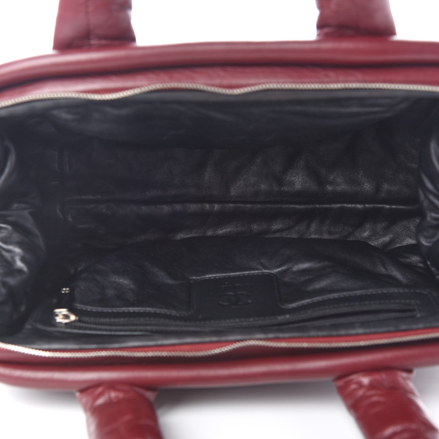 Lambskin Coco Cocoon Bowler Burgundy