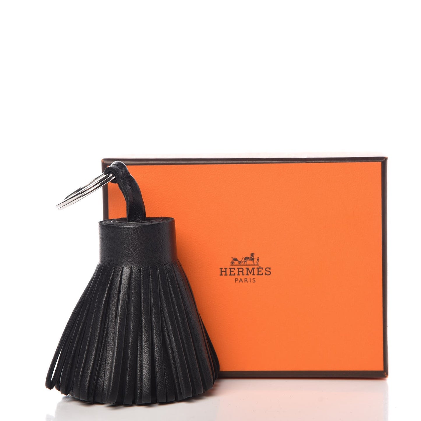 Lambskin Carmen Tassel Key Holder Black