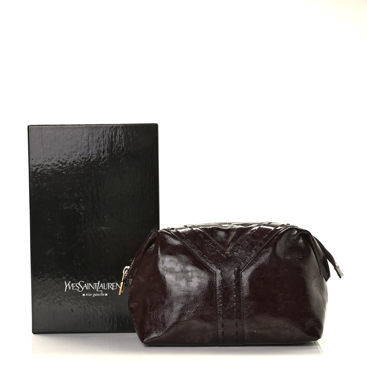 Patent Muse Cosmetic Case Burgundy