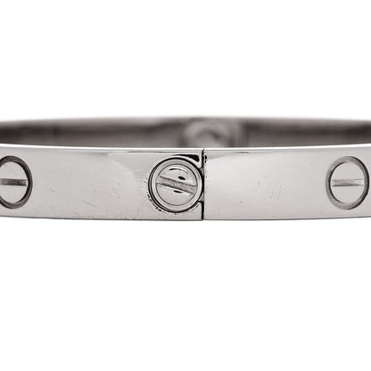Cartier 18K White Gold LOVE Bracelet 17 3 of 7
