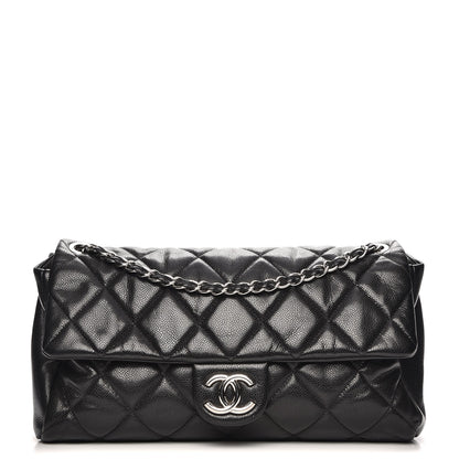 Chanel Glazed Caviar Medium Nature Flap Bag Black 1 of 9