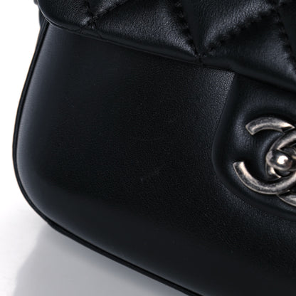Chanel Calfskin Quilted Medium Rock My Shoulder Flap Black 10 of 12