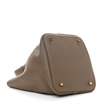 Hermes Taurillon Clemence Picotin Lock 22 MM Etoupe 4 of 9