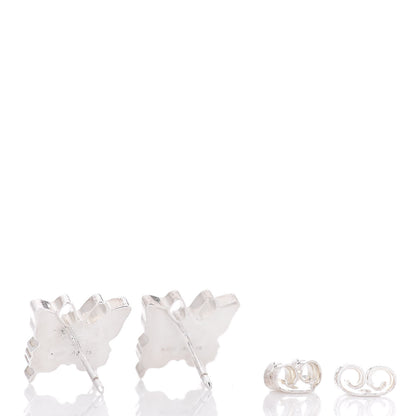Gucci Sterling Silver Trademark Butterfly Stud Earrings 3 of 4