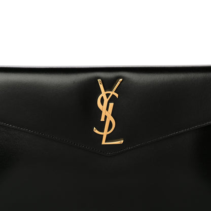 Saint Laurent Smooth Shiny Calfskin Monogram Uptown Pouch Black 8 of 11