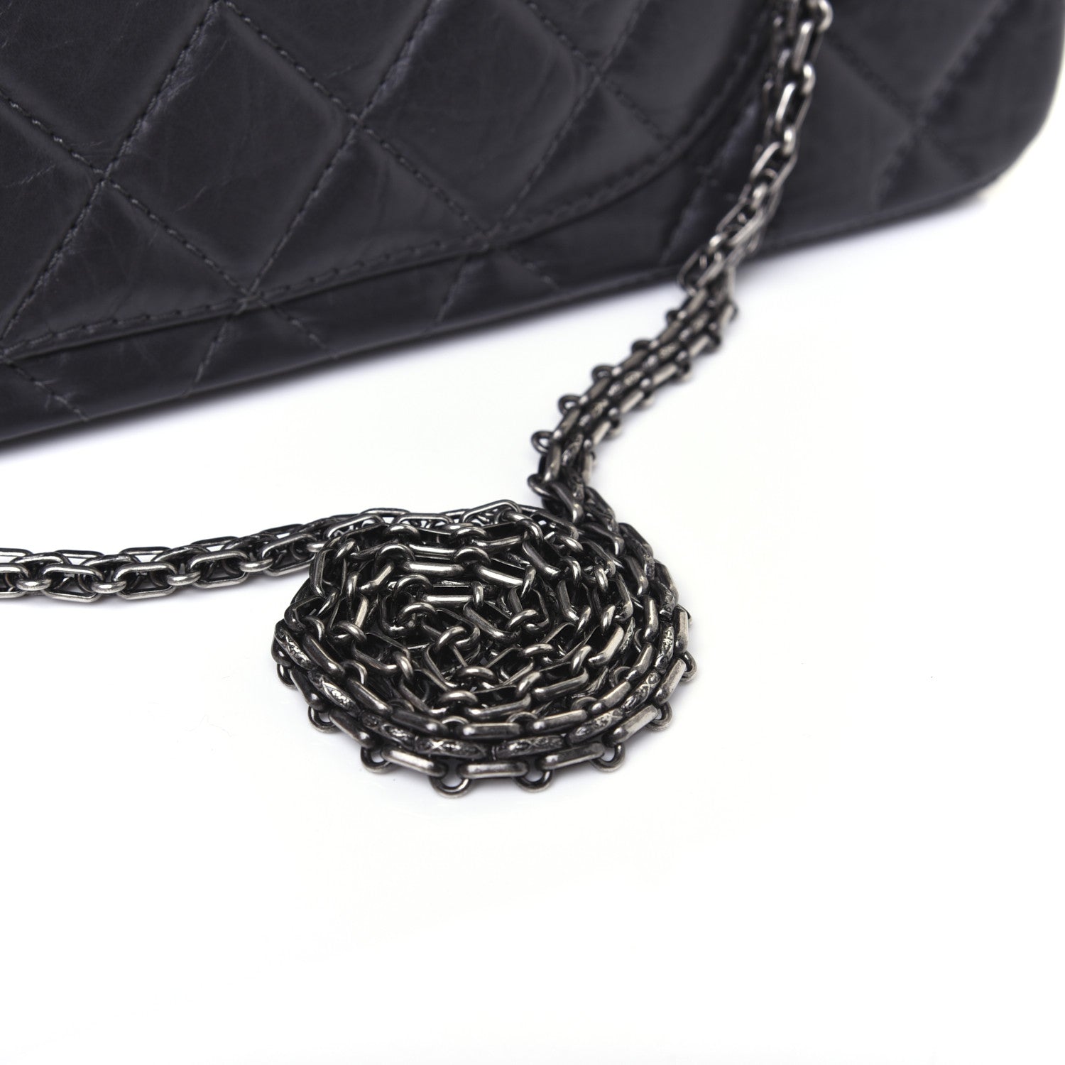 Chanel Aged Calfskin Quilted 2.55 Reissue 227 Flap Dark Grey 14 of 14