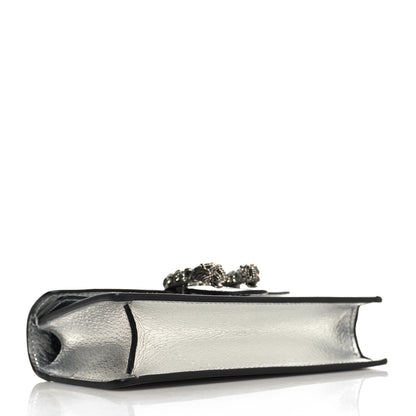 Gucci Metallic Calfskin Super Mini Dionysus Shoulder Bag Silver 4 of 10