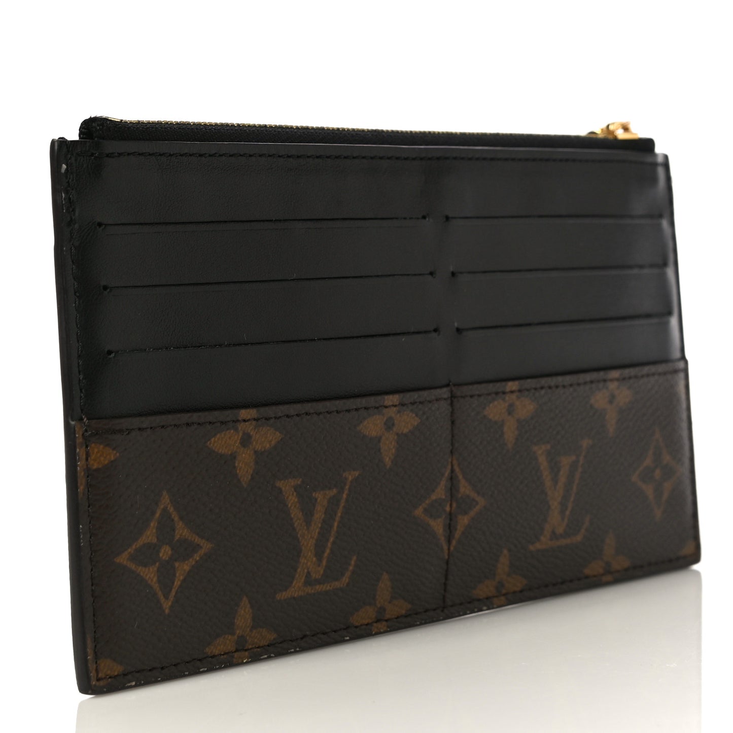 Monogram Slim Purse Black