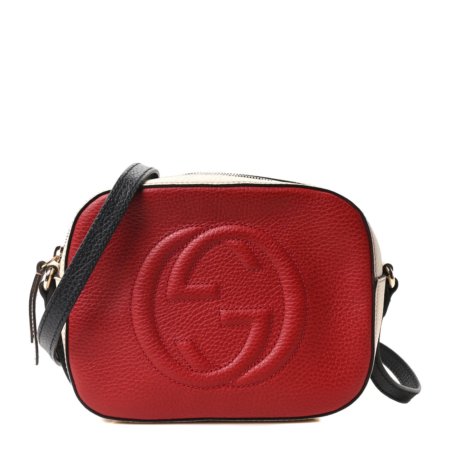 Gucci Dollar Calfskin Small Soho Disco Bag Hibiscus Red Mystic White Blue 1 of 10