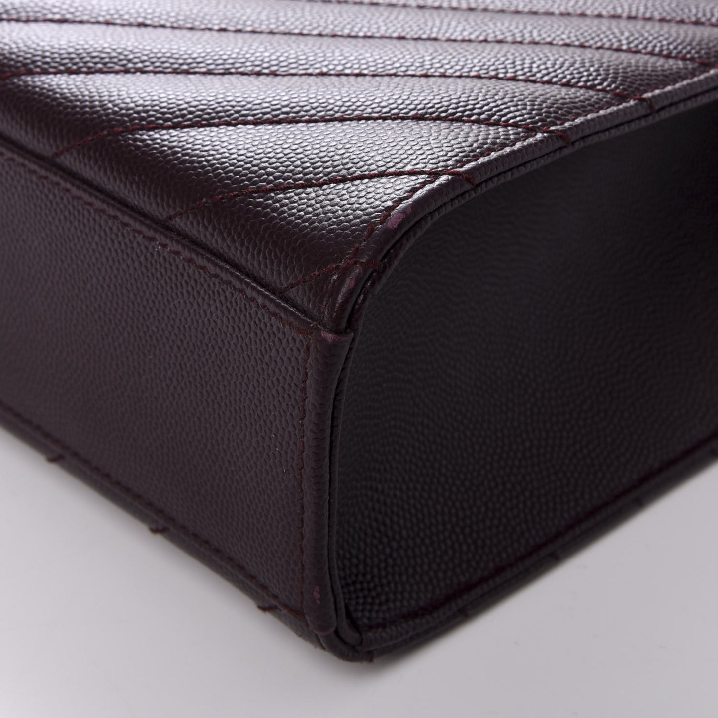 Grain De Poudre Matelasse Chevron Large Monogram Satchel Rouge Legion