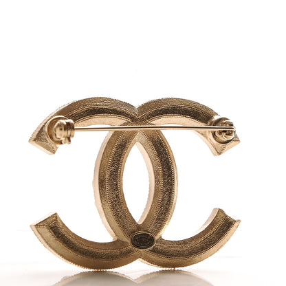 Chanel Pearl CC Brooch Pin Gold 4 of 5