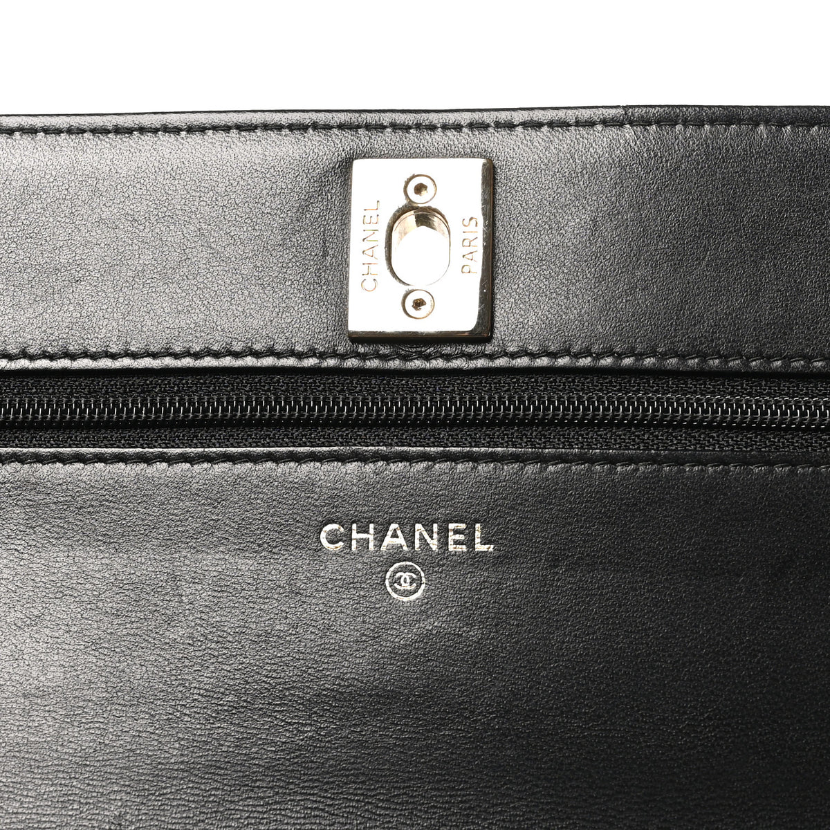 Chanel Lambskin Quilted Trendy CC Wallet On Chain WOC Black 5 of 10