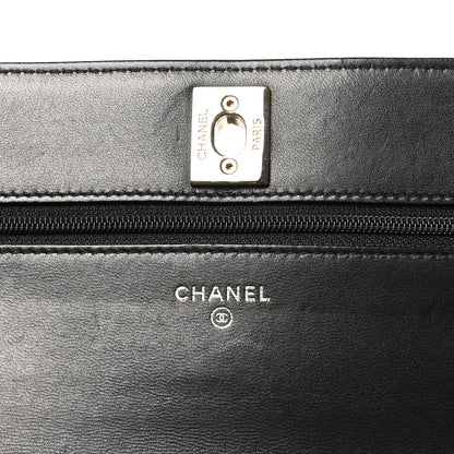 Chanel Lambskin Quilted Trendy CC Wallet On Chain WOC Black 5 of 10