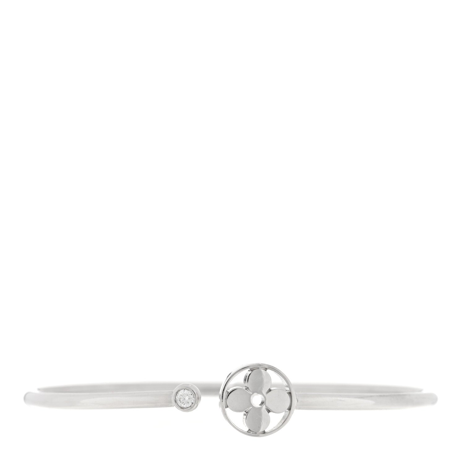 Louis Vuitton 18K White Gold Diamond Idylle Blossom Twist Bracelet 1 of 3