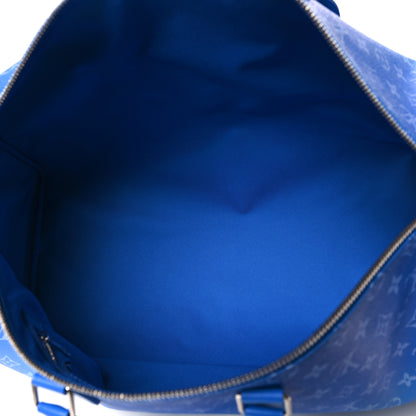 Louis Vuitton Monogram Clouds Keepall Bandouliere 50 Blue 4 of 11