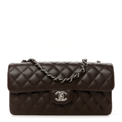 Chanel Caviar Quilted East West Flap Dark Brown 1 of 21