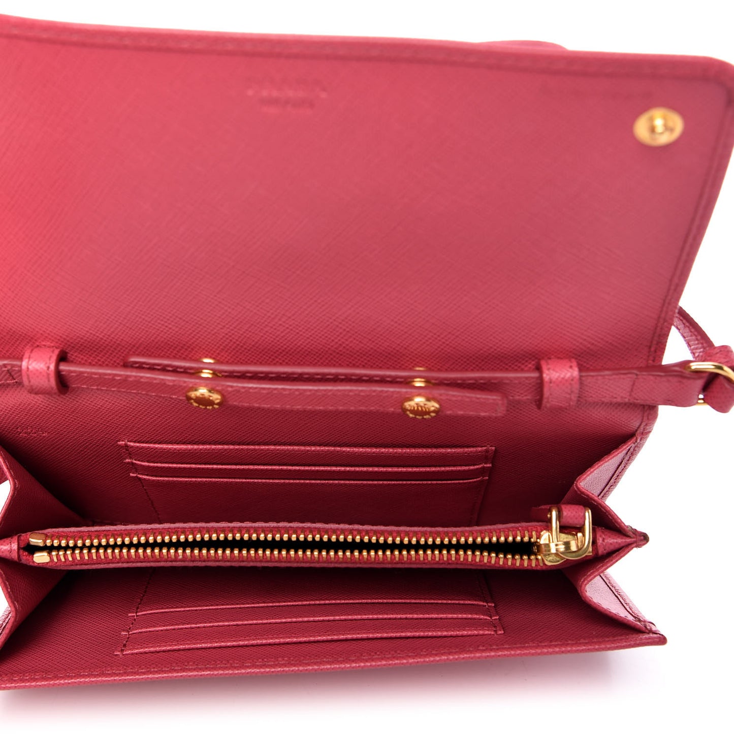 Saffiano Fiocco Bow Flap Wallet Peonia