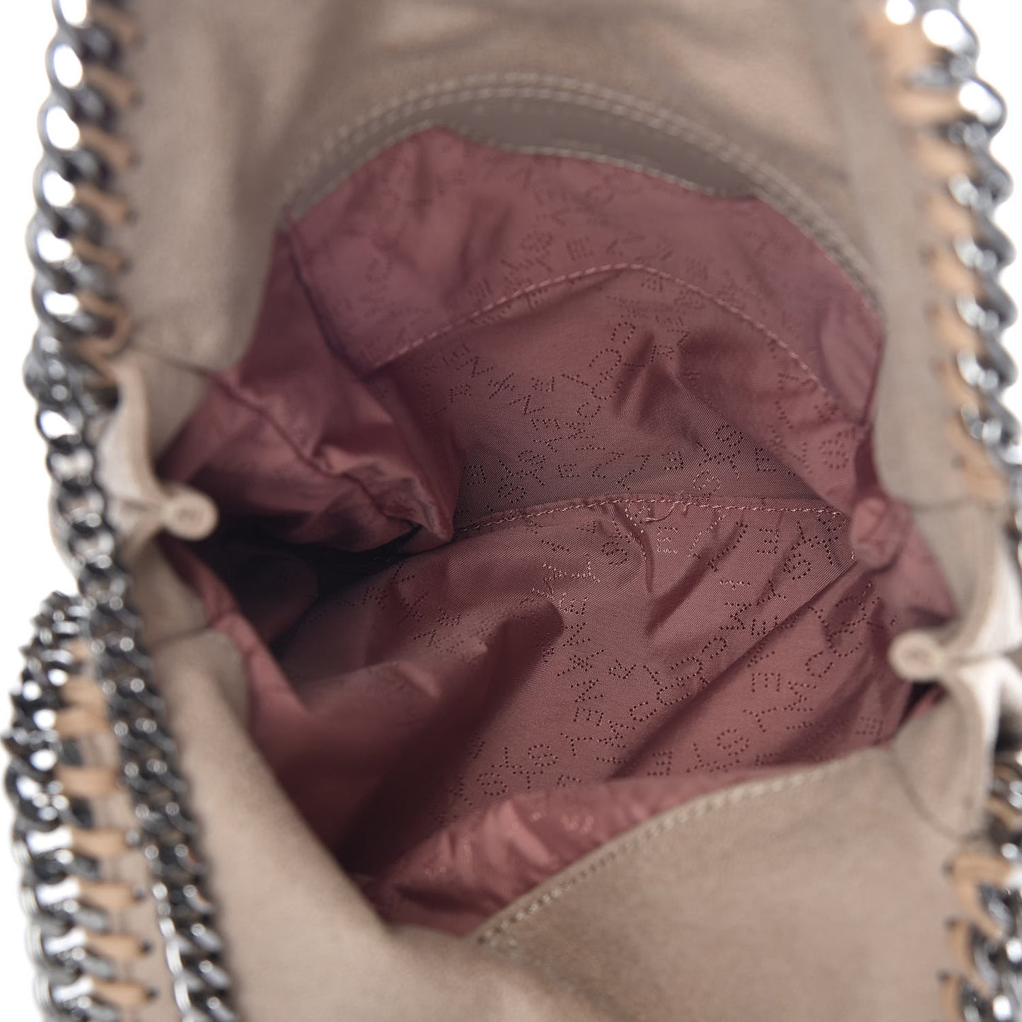 Shaggy Deer Mini Falabella Fold Over Tote Beige