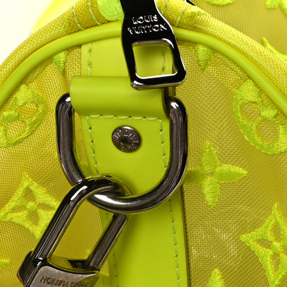 Louis Vuitton Monogram Fluo See Through Keepall Bandouliere 50 Yellow 7 of 31