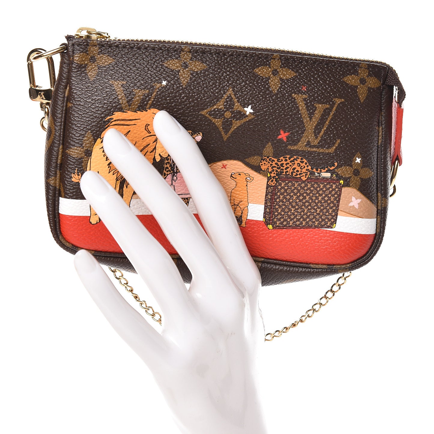 Monogram 2018 Christmas Animation Mini Cats Pochette Accessories