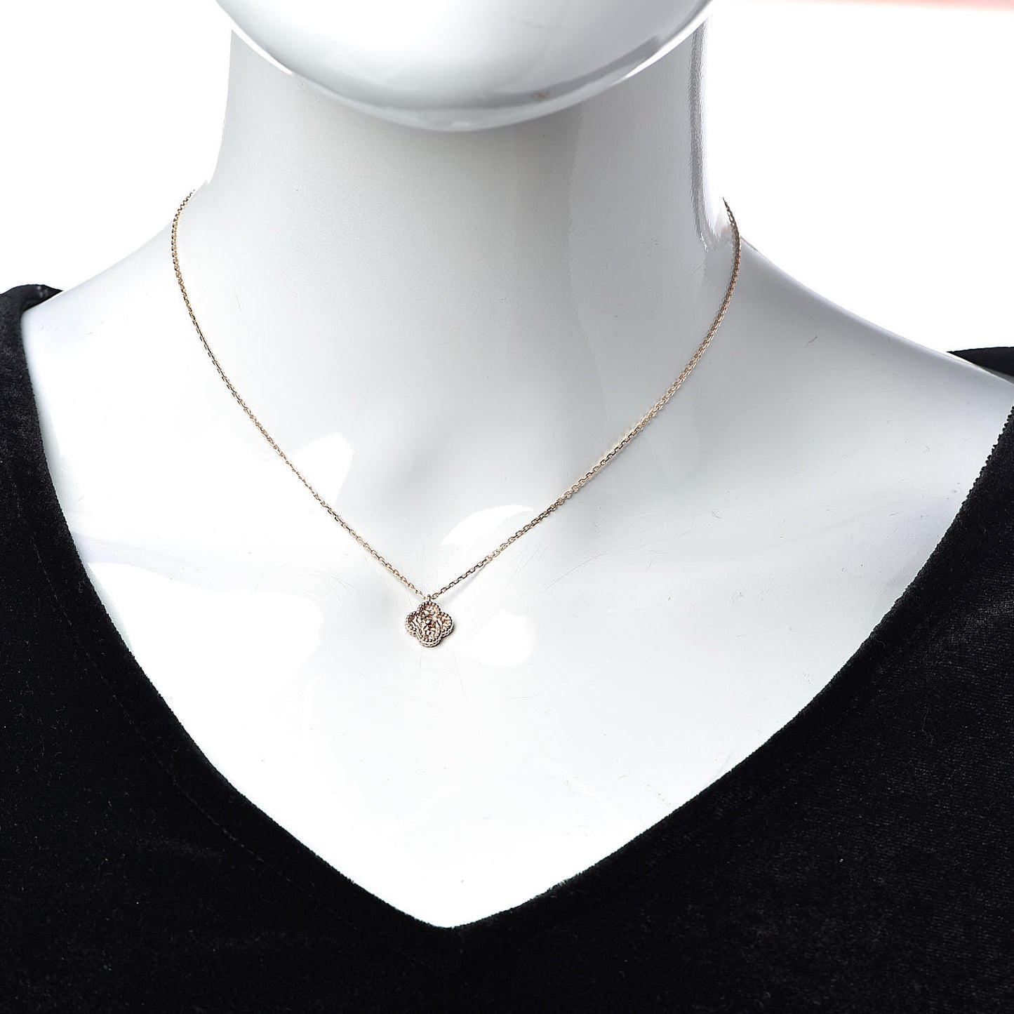 18K Rose Gold Sweet Alhambra Pendant Necklace